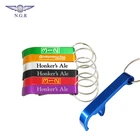 Factory hottest selling cheap aluminium beer bottle opener with customised logo and keychain for promotional