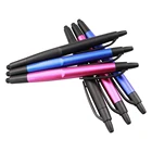 SMILE12695L promotion pure Color contracted stylus touch screen pens with custom logo canetas stationery fine tip