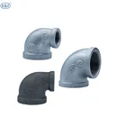 durable 3/4*1/2-4*3 inch dimensions black and galvanized 90 elbow reducing