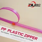 Plastic Zipper Plastic Factory Direct Sale Plastic PP Slider Zipper Fop Zip-Lock Stand Up Pouch
