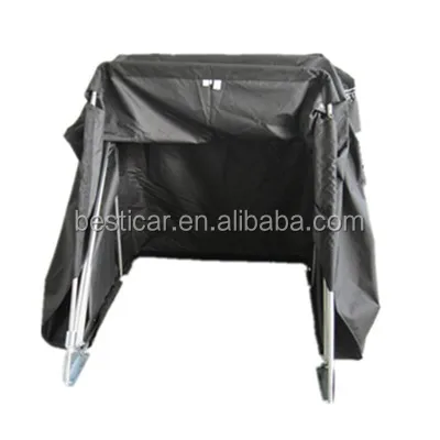 New Black Coating Waterproof Bike Motorcycle Cover 600D Oxford Black Sray Frame Motorcycle Storage Tent