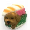 Newest Squishy Hamburger Dog Straps Slow Rising Bun Decompression Charms Gifts Toys