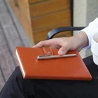 Fashionable Stylish luxury good quality business daily PU leather notebook