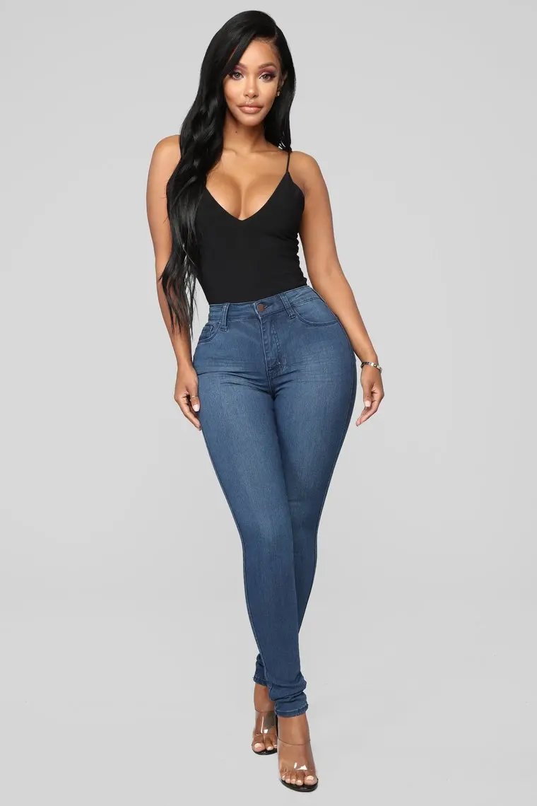 Expensive High Waist Skinny Fancy Blue Sex Women Jeans
