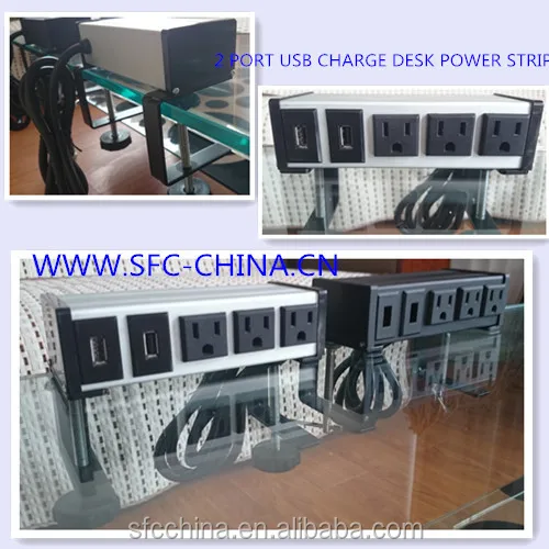 aluminium alloy Desktop Power and USB Charging Solution
