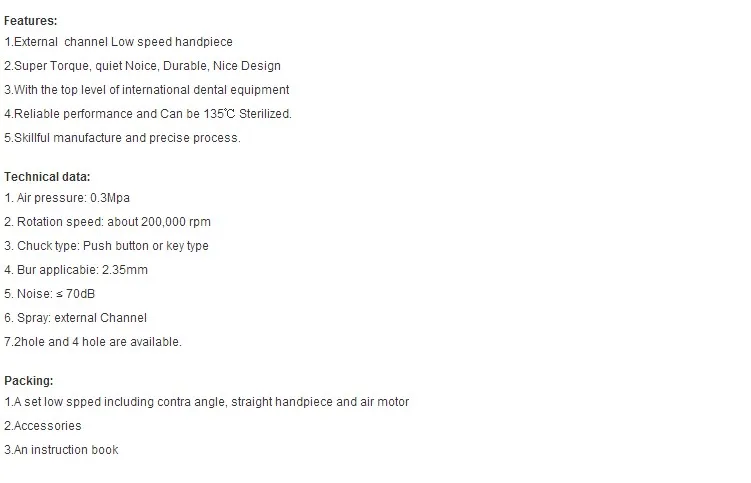 dental handpiece