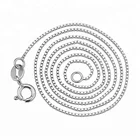 Hot selling women box chain 0.65mm 45cm length sterling silver chain 925