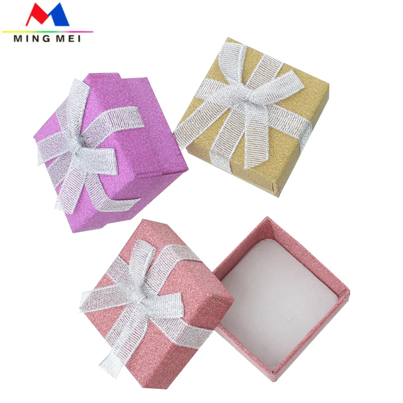 paper cstuom design packaging box wholesale popular glitter gift