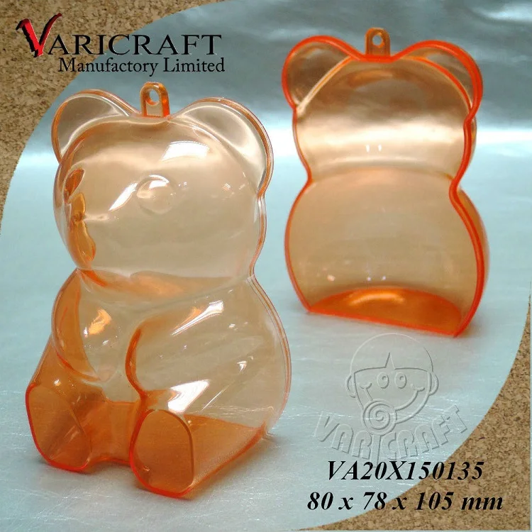 Transparent Bear Shape Plastic Container For Candy Box Buy Bear Shape