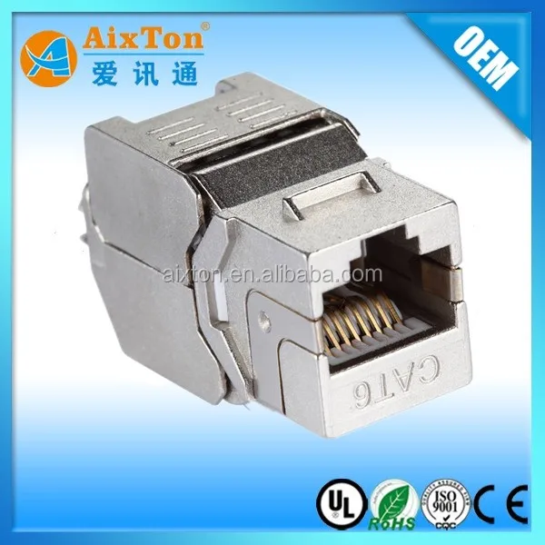 toolless stp rj45 module cat6a keystone jack