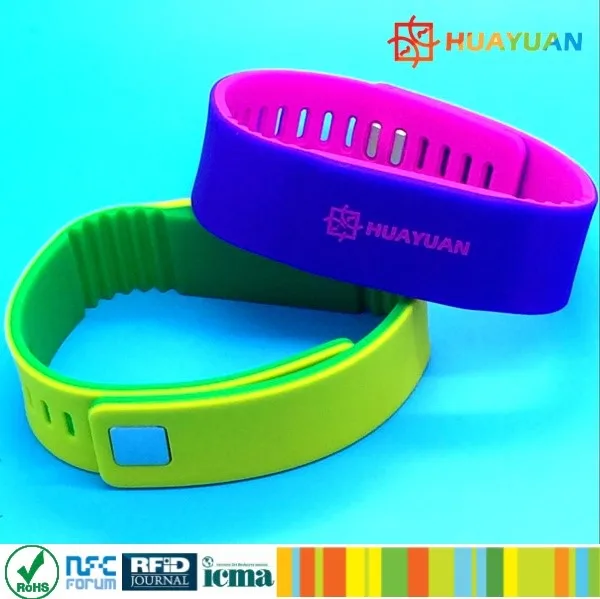 custom printing ntag213 adjustable rfid silicone wristband for