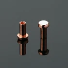Bimetal silver electrical contact design and half hollow rivets