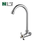 Modern Single Cold Long Nose Kitchen Faucet Wall Mounted Plastic Water Tap
