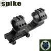 Spike Ar15 Cantilever 1" (25.4mm) Offset Scope Rings One Piece Front and Rear Tactical Cqb Battle Mount