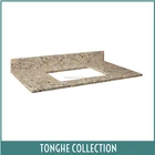 36'' yellow stone countertop cheap granite vanity top with vessel sink