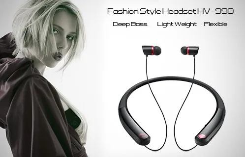 Sport Neckband bluetooth headset stereo for iphone 7 HV-990 Smart Link - ANKUX.COM