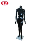 Black display women mannequin female full body plastic mannequin without head