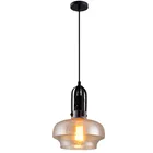 Industrial Lamp Smoke Gray Glass Vintage Pendant Light For Indoor