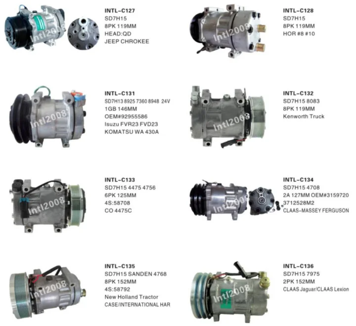 TM-15HS Auto Ac compressor For FREIGHTLINER For INTERNATIONAL For NAVISTAR 488-25011  ABPN83304019