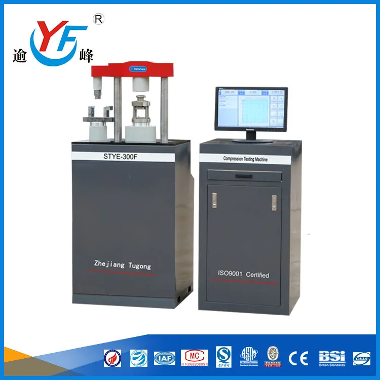 YF STYE-300F cemento completamente automático máquina de prueba de compresión