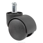 50mm Plastic Black Chair Components Chair Roller