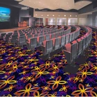 Nylon Purple Printed Cinema or Theater Carpet Roll Meeting Room Flooring Carpet Supply in Guangzhou