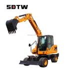 8 ton best mini wheel excavator price for sale