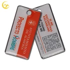 Cheap bulk custom metal bar code key chain printing logo ID custom keychain