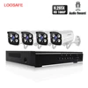 4CH 1080P H.265X POE NVR Kit Motion Detection Video Voice Recording IP66 Waterproof IP Camera Security System