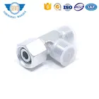 Eaton CC/ CD-RN Metric/BSP Male Threaded Three-way connection Pipe Fitting Hydraulic Tee Fitting With Swivel Nut