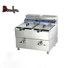 Brandon stainless steel lpg gas chip commercial table top fryer
