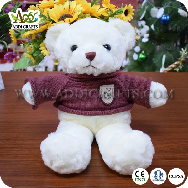 source hot selling lovely funny teddy bear with bowknot on m.