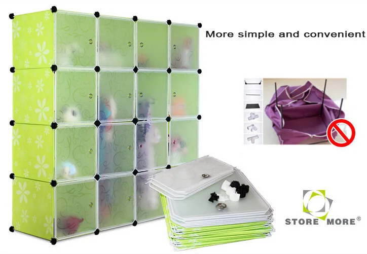 New Product 9 magic wardrobe plastic frame, Easy assembly bookcase and storage cabinets