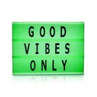 Usb cable 7 16 color changing cinema a2 a3 a4 size led cinematic light box with letters