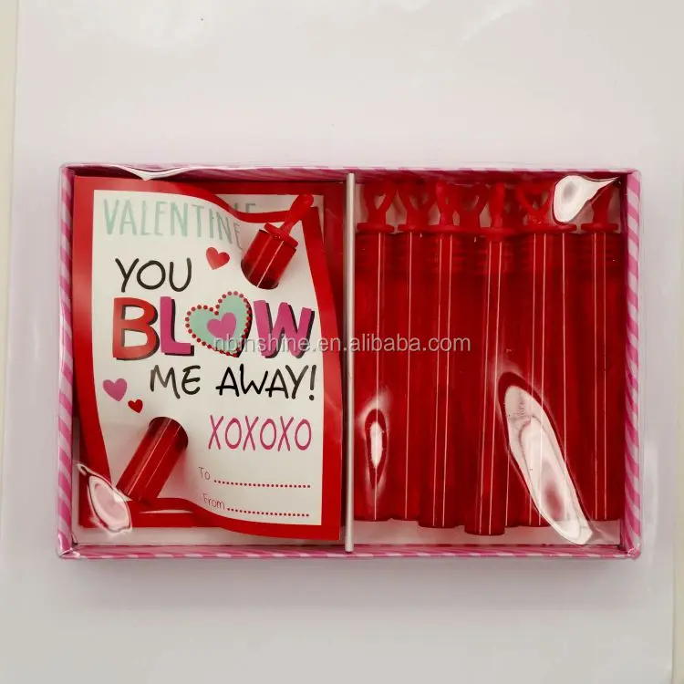 in51682 valentine 10pcs bubble water and card set