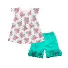 2019 Spring Clothing Pig Print Tunic Girl set Cotton Children Clothes