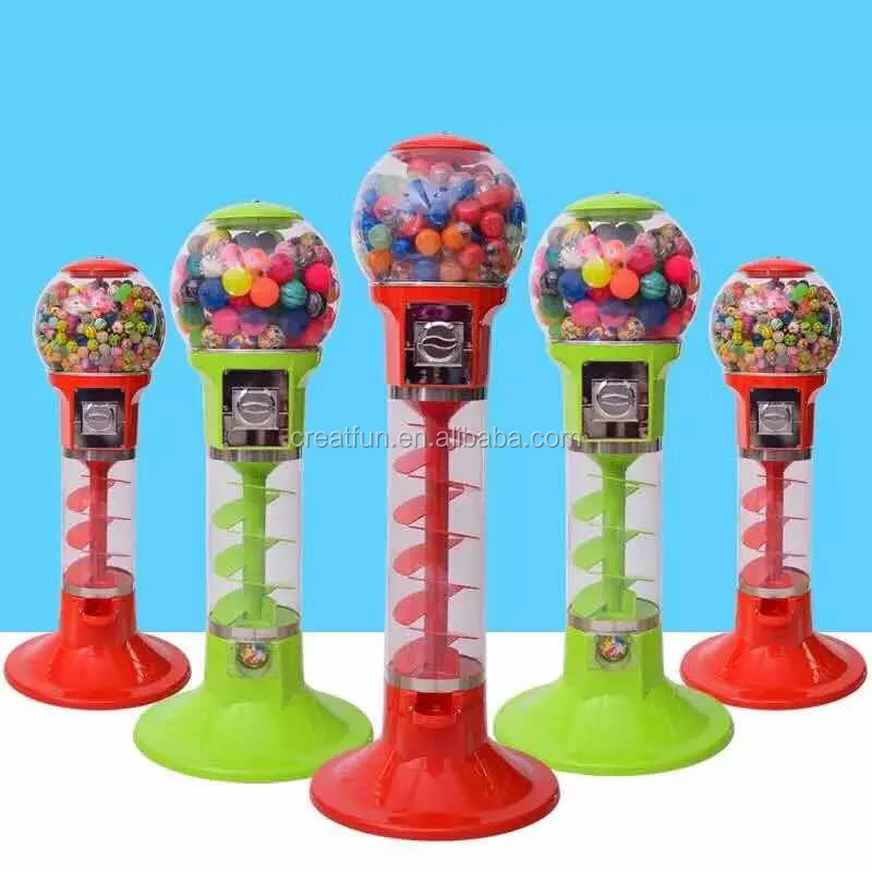 New coin operated quality spin capsule toys gum bouncy ball vending machine