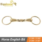 Brass Horse Bit Golden Brass Ring Snaffle Horse English Bit