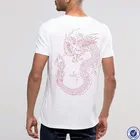t shirts in bulk mens style short sleeve plain white t shirt with dragon print back