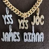 2018 Hip Hop initial letter pendant shaped silver pendant jewelry,Men's 925 Sterling Silver Letter Custom Bubble Pendant