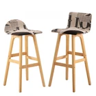 Competitive Price Most Popular Stylish Backrest Wooden Bar Stool