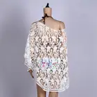 China more size crochet girls beach dress sexy white dress beachwear