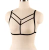 Harness Bra, Women Sexy Hollow Out Elastic Halter Cage Bra Bandage Strappy Bra Bustier Top