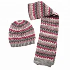 Kids Winter Warm Soft Wool Beanie Hat with Scarf