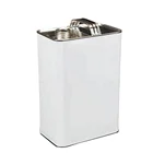 Can Gallon Tin Can 1 Gallon 4L Square Screw Top Tin Can For Paint Oil With Metal Handle
