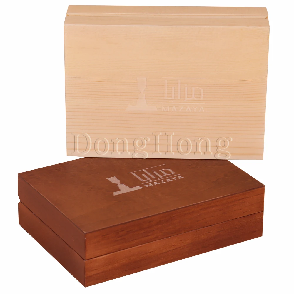 packaging wooden gift box custom logo wooden box