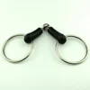 Rubber mouth snaffle horse racing bits
