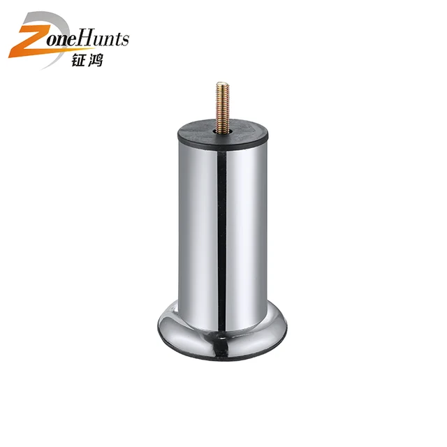 Bedroom Best Beautiful Modern Chrome Iron Metal Adjustable Screw Mount Funiture Sofa Leg Metal Round Base For Chair