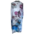 floral print colorful thin silk scarf Travel vacation style women Scarf