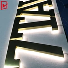 waterproof luminous brass laser cut decorative alphabet letters signage